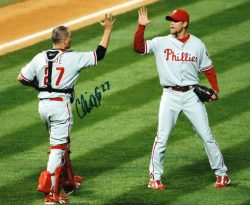 AUTOGRAPHED CHRIS COSTE 8x10 Philadelphia Phillies photo