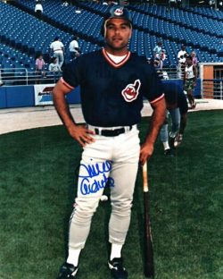 AUTOGRAPHED MIKE ALDRETE photo  Cleveland Indians