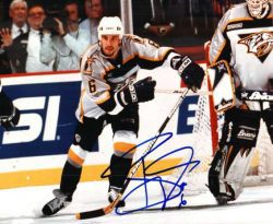 Autographed BOB BOUGHNER Nashville Predators photo