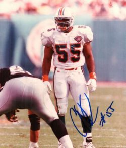 Autographed CHRIS SINGLETON  Miami Dolphins  photo