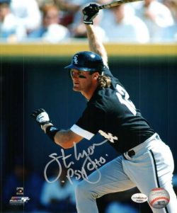 AUTOGRAPHED STEVE LYONS 8x10 Chicago White Sox Photo