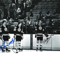Autographed DON MARCOTTE AND DALLAS SMITH Boston Bruins  Photo