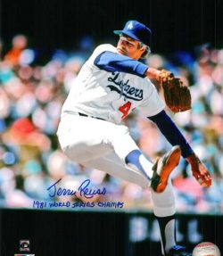 AUTOGRAPHED JERRY REUSS Los Angeles Dodgers photo