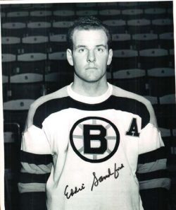 Autographed EDDIE SANDFORD Boston Bruins  Photo