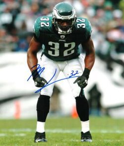 Autographed MICHAEL LEWIS 8X10  Photo - Philadelphia Eagles