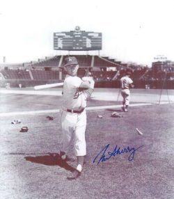 AUTOGRAPHED NORM SHERRY Los Angeles Dodgers photo