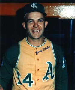 AUTOGRAPHED LARRY STAHL photo  -  KANSAS CITY A's