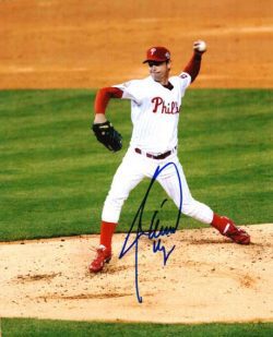 AUTOGRAPHED JAMIE MOYER 8X10 photo Philadelphia Phillies