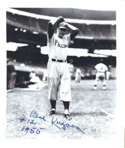 AUTOGRAPHED BOB KUZAVA photo Philadelphia Phillies