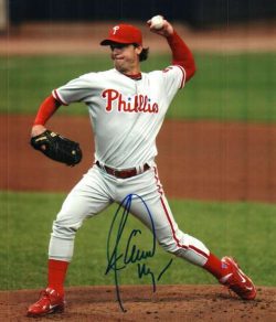 AUTOGRAPHED JAMIE MOYER 8X10 photo  Philadelphia Phillies