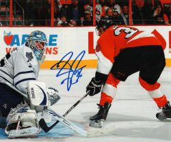 Autographed DARROLL POWE 8X10 photo - Philadelphia Flyers