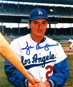 AUTOGRAPHED JIM CAMPANIS  Los Angeles Dodgers photo