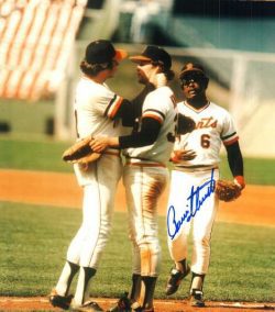 AUTOGRAPHED RENNIE STENNETT San Francisco Giants Photo