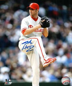 AUTOGRAPHED J.A. HAPP 8X10 Philadelphia Phillies Photo