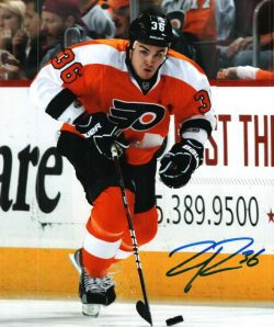 Autographed ZAC RINALDO 8X10 photo - Philadelphia Flyers