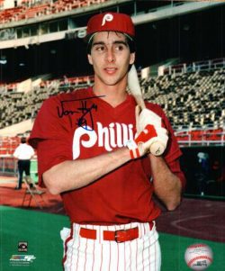 AUTOGRAPHED VON HAYES 8X10  Philadelphia Phillies Photo