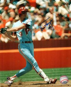 AUTOGRAPHED VON HAYES 8X10  Philadelphia Phillies Photo