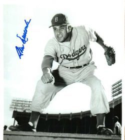 AUTOGRAPHED DON NEWCOMBE Brooklyn Dodgers photo