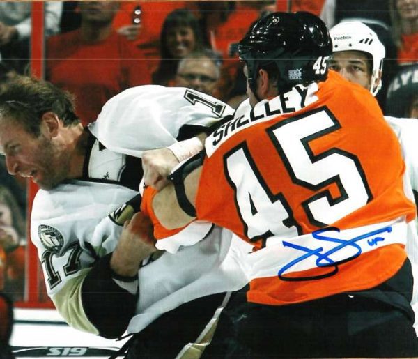 Autographed JODY SHELLEY 8X10 photo - Philadelphia Flyers