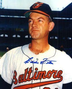 AUTOGRAPHED EDDIE FISHER 8X10 photo  Baltimore Orioles