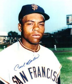 AUTOGRAPHED  CARL BOLES  San Francisco Giants Photo