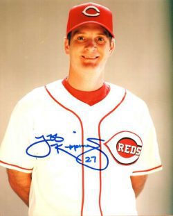 AUTOGRAPHED JEFF KEPPINGER 8X10 photo  Cincinnati Reds