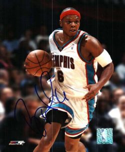 Autographed  BONZI WELLS Grizzlies Photo