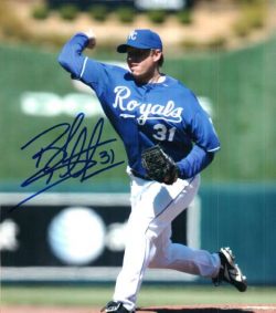 AUTOGRAPHED BRANDON DUCKWORTH photo KC Royals