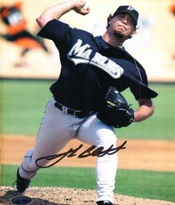 AUTOGRAPHED JOSH BECKETT 8X10 photo Florida Marlins