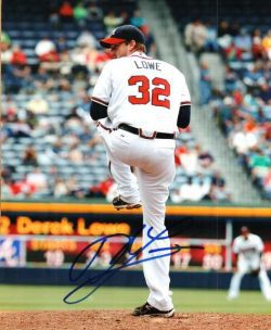 AUTOGRAPHED DEREK LOWE 8x10 Atlanta Braves photo