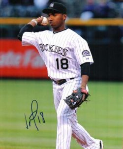 AUTOGRAPHED JONATHAN HERRERA 8X10 Colorado Rockies Photo