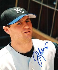AUTOGRAPHED JUSTIN HUBER photo KC Royals