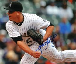 AUTOGRAPHED MATT LINDSTROM 8X10 Colorado Rockies Photo