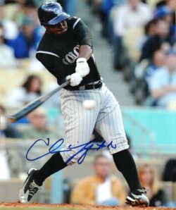 AUTOGRAPHED CHRIS NELSON 8X10 Colorado Rockies Photo