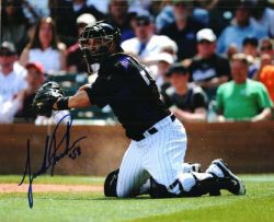 AUTOGRAPHED JORDAN PACHECO 8X10 Colorado Rockies Photo
