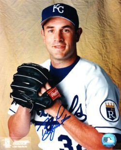 AUTOGRAPHED BRETT LAXTON photo KC Royals