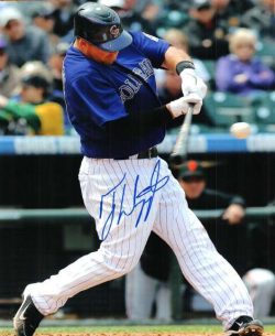 AUTOGRAPHED TY WIGGINTON 8X10 Colorado Rockies Photo