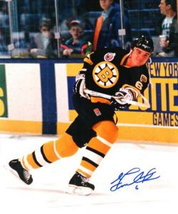 Autographed GLEN FEATHERSTONE  Boston Bruins  Photo