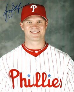 AUTOGRAPHED JEREMY SLAYDEN photo  Philadelphia Phillies