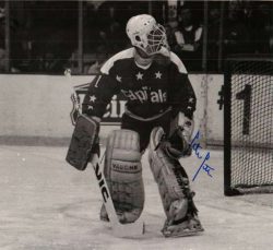 Autographed PETE PETERS Washington Capitals photo.
