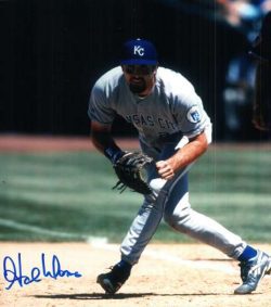 AUTOGRAPHED HAL MORRIS photo KC Royals
