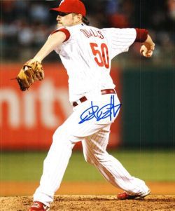 AUTOGRAPHED CHAD QUALLS 8X10 photo  Philadelphia Phillies