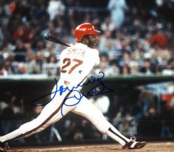 AUTOGRAPHED LONNIE SMITH 8X10 photo  Philadelphia Phillies