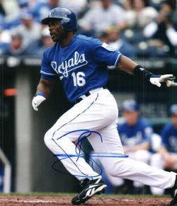 AUTOGRAPHED REGGIE SANDERS photo KC Royals