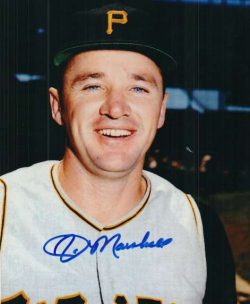 Autographed JIM MARSHALL 8X10 Pittsburgh Pirates Photo