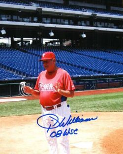 AUTOGRAPHED JIMY WILLIAMS 8X10 photo Philadelphia Phillies