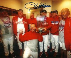 AUTOGRAPHED JIMY WILLIAMS 8X10 photo  Philadelphia Phillies