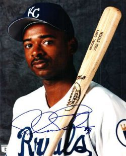 AUTOGRAPHED MICHAEL TUCKER photo KC Royals
