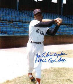 AUTOGRAPHED JOE CHRISTOPHER 8X10  Boston Red Sox photo