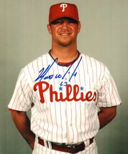 AUTOGRAPHED MATT WHITE 8X10 Philadelphia Phillies Photo